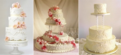 Lacy esküvői torta - hogyan válasszuk ki, vagy tedd magad, fotók