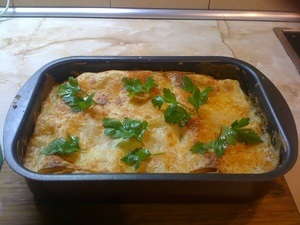 Lasagna csirkével és gombával lépésről lépésre recept fotók