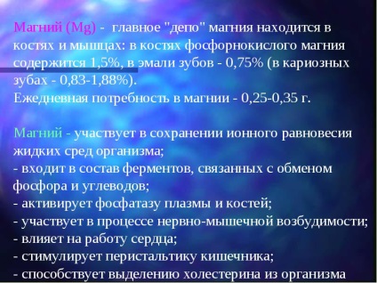 Magnézium a szervezetben, fogyás mi (a teljes mennyiségű magnéziumot) Magnézium a szervezetben, fogyás mi