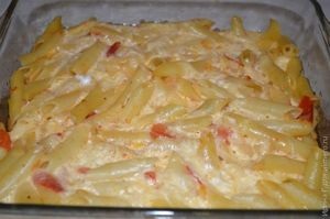 Makaróni gratin sajttal és paradicsommal (puding) Makaróni rakott paradicsommal és sajttal