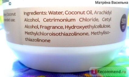 Hair Mask visszaállítja pálmás Hair Mask visszaállítja pálmás „tiszta kókusz” - „kókusz maszk helyreállítása Palmi