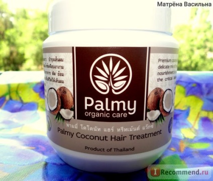 Hair Mask visszaállítja pálmás Hair Mask visszaállítja pálmás „tiszta kókusz” - „kókusz maszk helyreállítása Palmi