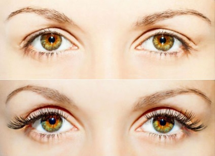 Lashes (fotók előtt és után) (Naroscheny) Lashes (előtti és utáni képek)