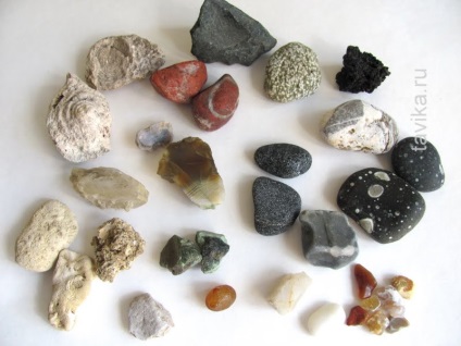 A gyűjtemény a kövek a leckét a világ