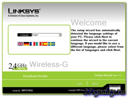Beállítása a router Linksys WRT54GL Linksys WRT Linksys wre54g (WRT54GL) Beállítása a router Linksys WRT54GL Linksys WRT Linksys wre54g
