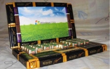 Laptop édességek kezét (csokor) Laptop édességek kezével