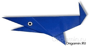 Origami papír Shark - minden origami (papír cápa) Origami papír Shark - szól origami