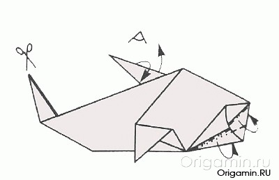 Origami papír Shark - szól origami (origami) Origami papír Shark - szól origami
