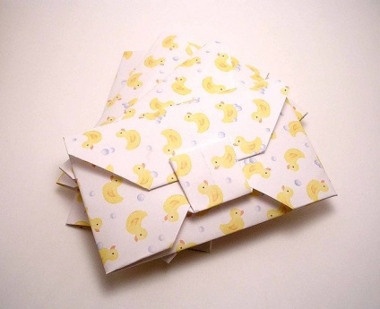 Origami boríték boríték rendszer a papírpénz és a szív (boríték) Origami boríték boríték rendszer a papírpénz és a szív
