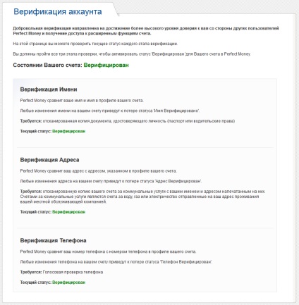 Tökéletes pénz pénztárca regisztráció, hogyan kell tölteni, visszavonása, csere, ellenőrzés (tökéletes) Tökéletes pénz pénztárca regisztráció, hogyan kell tölteni, visszavonása, csere, ellenőrzés