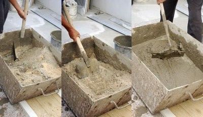 Cement-homok habarcs kezével videó tanulsága