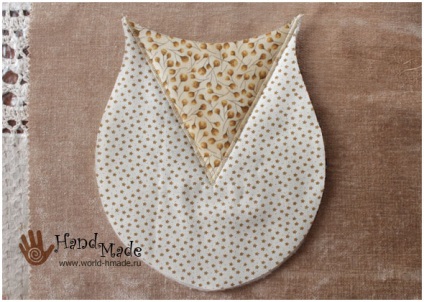Potholder „bagoly” saját kezével (a fej tetején) Potholder „bagoly” saját kezűleg