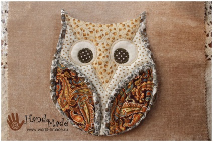 Potholder „bagoly” saját kezűleg (tack tack bagoly minta saját kezűleg, hogyan kell varrni a mester osztály bagoly baglyok szövet) Potholder „bagoly” saját kezűleg