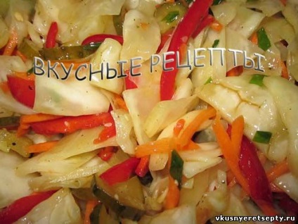 Saláta savanyú káposzta - recept fotó, finom receptek (recept) Saláta savanyú káposzta - recept fotó, finom receptek