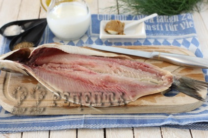 Hering sült fólia a kemencében - egy recept fotó (hering sült fólia a sütő) Hering sült fólia a sütőben - a recept egy fotó