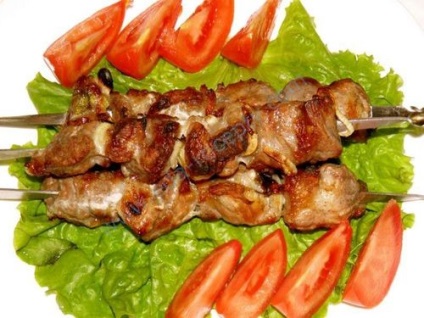 Shish kebab mikrohullámú sütőben főzni konvekciós - grillezett csirke vagy sertés