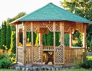 Hatszögletű pavilon kezüket (hex) Hatszögletű pavilon kezüket