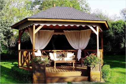 Hatszögletű pavilon kezüket (fotó) (hex) Hatszögletű pavilon kezüket (fotó)