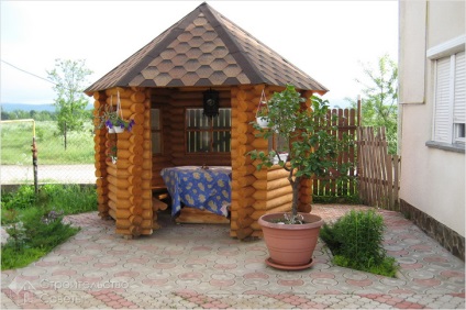 Hatszögletű pavilon kezüket (fotó) (hex) Hatszögletű pavilon kezüket (fotó)
