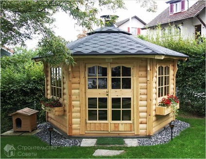 Hatszögletű pavilon kezüket (fotó) (kar) Hatszögletű pavilon kezüket (fotó)