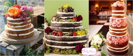 Esküvői torták nélkül öntött - finom és szép