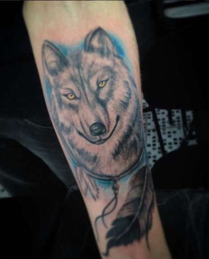 Tattoo farkas tetoválás érték, 42 ​​fényképek, vázlatok