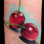 Tattoo cseresznye, szín, stílus, technika, méret és a test felszínére