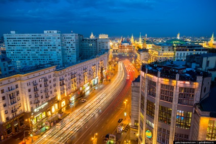 Tverskaya - főutcáján Moszkva
