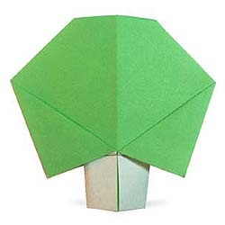 Lecke diagram origami fa papírból