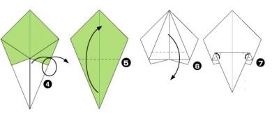 Lecke diagram origami fa papírból