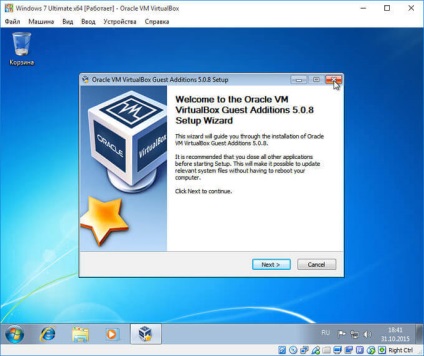 A Windows telepítése a virtualbox