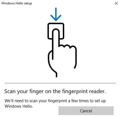 Írja be a windows 10 ujjlenyomat