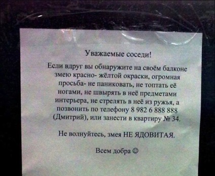 Megjegyzések szomszédok (fotó 20), humor (fotó) Megjegyzések szomszédok (fotó 20), humor