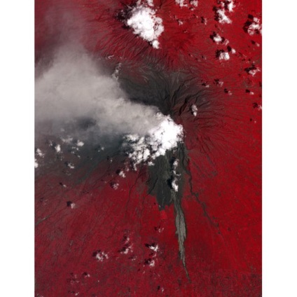 Földi vulkánok, fényképezett űrből