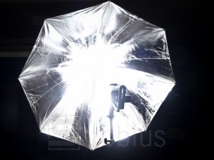 Esernyők átviteli és reflexió, strobius - egy hely a képek, és a villogó fény