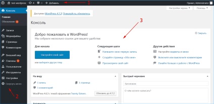 Admin wordpress - hogyan lehet belépni a központ helyén