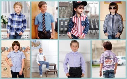 Jelenlegi gyermek ruházat fiúknak ingek