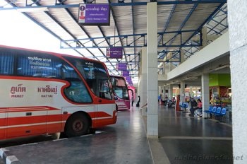 Phuket Bus Station a régi és az új buszpályaudvar, taxi végleges
