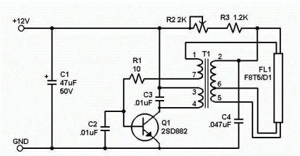 Előtét elektronikus áramkör 2h36