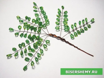 Birch - gyöngyfűzés, színsémáit gyöngy szövés lépésről lépésre fényképek kezdők (Vegyük a huzal átmérőjének) Birch - gyöngyfűzés, színsémáit gyöngy szövés lépésről lépésre fotók kezdőknek