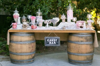 Candy-bár egy esküvőn