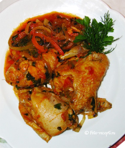 Chakhokhbili csirke - Fotó-lépésre főzés receptek