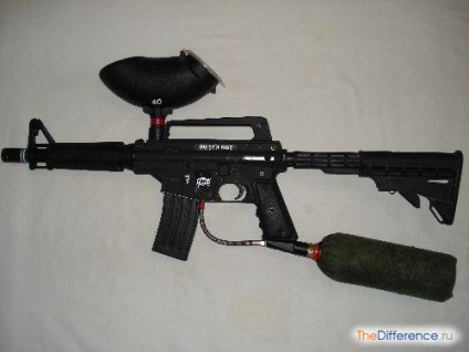 Mi eltér straykbol paintball (straykbol) Mi a különbség az airsoft paintball