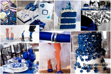 Esküvők kék - a kombinálásának lehetősége
