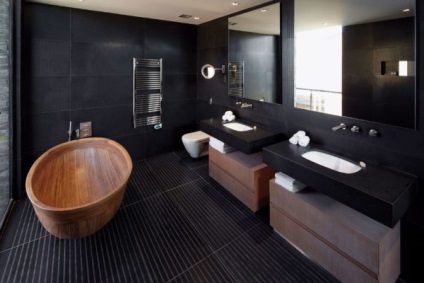 Színes fürdőbe, ami színt választani, design világos és sötét árnyalatok