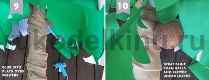 Dekoratív pálmafa papírból a kertben (díszítő pálma papír a kertben. Az ötlet kézimunka.) Dekoratív pálmafa papírból a kertben