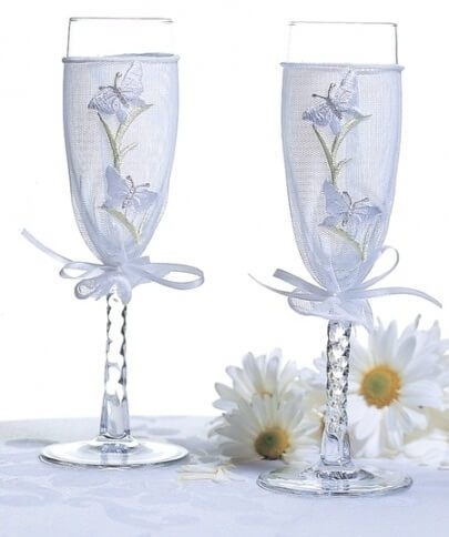 Dekoráció Esküvői pohár bor pezsgő szép ötleteket!