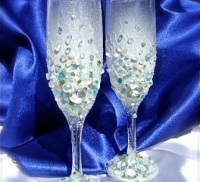Dekoráció Esküvői pohár bor pezsgő szép ötleteket!