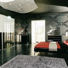 belső hálószoba design fekete színű (tervezés) Belsőépítészet hálószoba fekete