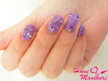 Nail design Bulonki fényképet manikűr mikroszkópikus (Bulonki) Nail design Bulonki fényképet manikűr microbeads